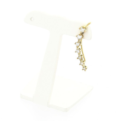 Boucle d'oreille ear cuff serti griffes  diamants 0,35 carat-or 18 carats