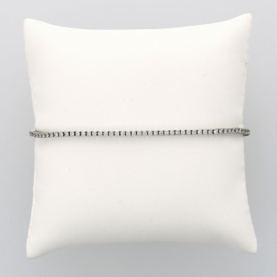 Bracelet rivière femme 86 diamants (1,41 carat) fermeture cliquet - or 18 carats