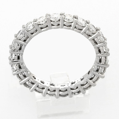 Alliance mariage tour complet 2 griffes diamants 2,20 carats-or 18 carats