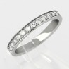 Alliance mariage demi tour illusion rail serti grains diamants 0,38 carat-or 18 carats