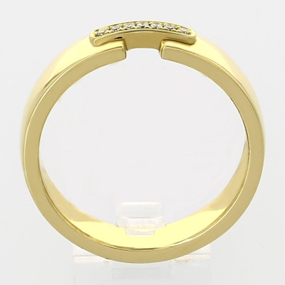 Bague or et diamants Lien. Lien serti grains diamants 0,04 carat - or 18 carats