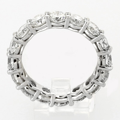 Alliance or et diamants Roxanne. Tour complet serti griffes diamants 3,73 carats - or 18 carats