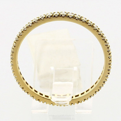 Alliance or et diamants Lara. Tour complet diamant - or 18 carats