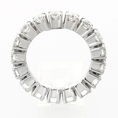 Alliance or et diamants Clara. Tour complet serti sur chatons hauts 4 griffes-diamants 3,23 carats - or 18 carats