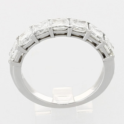 Alliance or et diamants Leonie, demi tour diamants princesse serti griffes 2,70 carats - or 18 carats