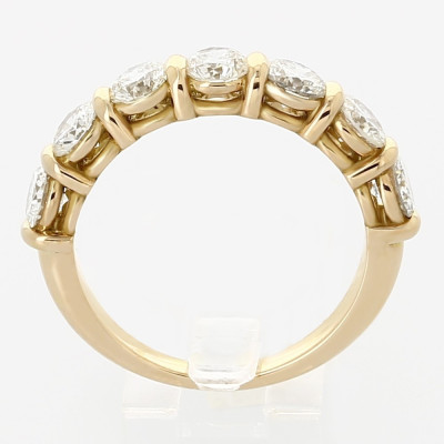 Alliance or et diamants Emma. Demi tour serti barrette 7 diamants 1,82 carat - or 18 carats