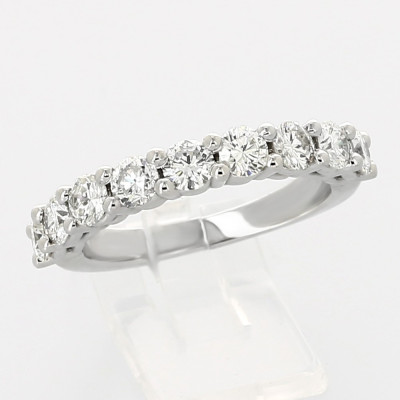 Alliance or et diamants Léa. Demi tour serti griffes diamants 1,42 carat-or 18 carats