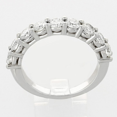 Alliance or et diamants Léa. Demi tour serti griffes diamants 1,42 carat-or 18 carats