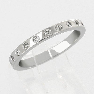 Alliance or et diamants Julie. Tour complet serti clos diamants 0,23 carat - or 18 carats