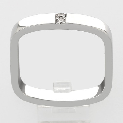 Alliance or et diamants Carrée. Diamants pour 0,07 carat - or 18 carats