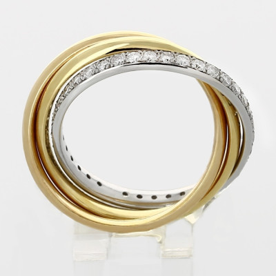 Alliance Femme or et diamants Héloïse, 3 anneaux  et diamants pour  0,66 carat - or 18 carats