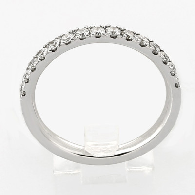 Alliance Femme or et diamants Eden, demi tour serti grains diamants pour 0,35 carat - or 18 carats