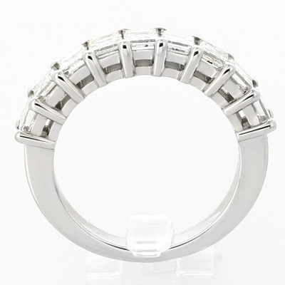 Alliance Femme or et diamants Anne, demi tour serti griffe 9 diamants Asscher cut  pour 1,89ct - or 18 carats