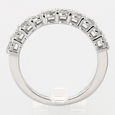 Alliance Femme or et diamants Jade. Demi tour serti griffes diamants 1,10 carat - or 18 carats