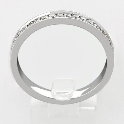 Alliance Femme or et diamants Annie, 3/4 serti grains illusion rail diamants 0,29 carat - or 18 carats