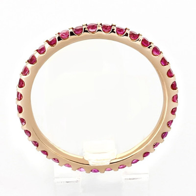 Alliance Femme or et saphirs Enora, tour complet 2 griffes saphirs roses 0,90 carat - or 18 carats