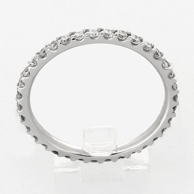 Alliance or et diamants Eleonore, tour complet serti 2 griffes, diamants 0,61 carat - or 18 carats