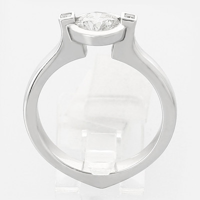 Solitaire or et diamants Leona , en or 18 carats