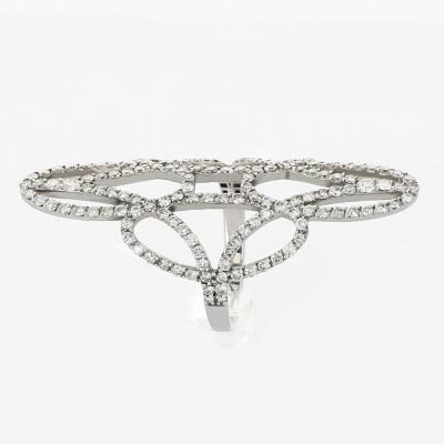 Bague or et diamants Marquise, sertie de 2 carats de diamants - or 18 carats