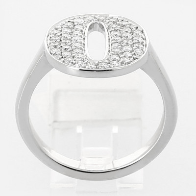 Bague or et diamants Odalie. Ajourée avec pavage diamant -  0,47ct - or 18 carats