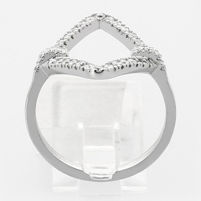 Bague or et diamants Losanges. Sertie de 34 diamants - or 18 carats