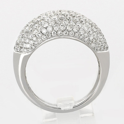 Bague or et diamants Boule PM. Jonc large pavé de 200 diamants - or 18 carats