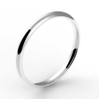 Alliance demi jonc 2 mm - or 18 carats