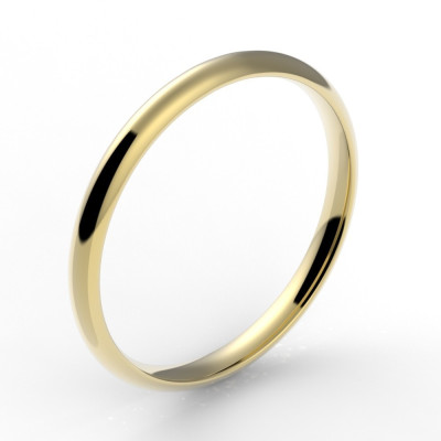 Alliance demi jonc 2 mm - or 18 carats