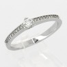 Solitaire or et diamants Juliette. Diamant serti sur chaton 3 griffes - or 18 carats