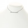 Collier or et diamants Barette Fine. 20 diamants - or 18 carats