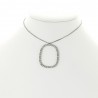 Collier or et diamants Sarah. Motif serti de 49 diamants - or 18 carats