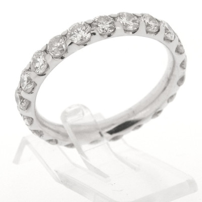 Alliance Femme or et diamants Helena, tour complet sertis en mini-griffes avec un total de 2,10 carats - en or 18 carats