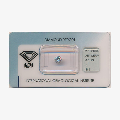 Diamant Rond 0,51ct F - SI2
