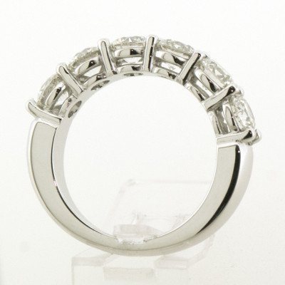 Alliance Femme or et diamants Ashley. Demi tour 6 diamants ronds (brillant) - or 18 carats