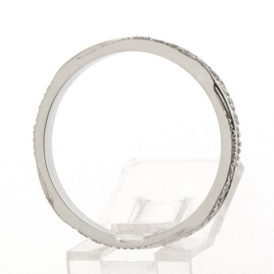 Alliance Femme or et diamants Emy, modèle torsadé guilloché - or 18 carats