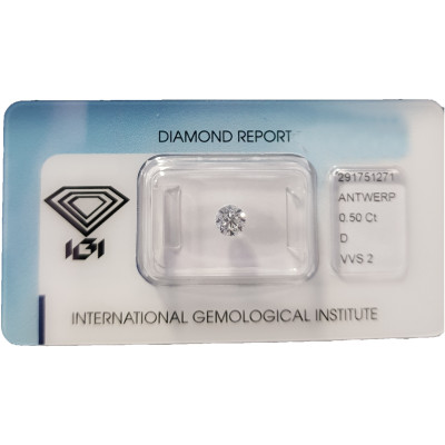 Diamant Rond 0,50ct D - VVS2