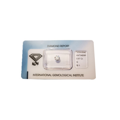 Diamant Rond 0,57ct G - SI 1