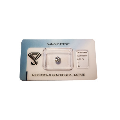 Diamant Rond 0,70ct F - SI 1