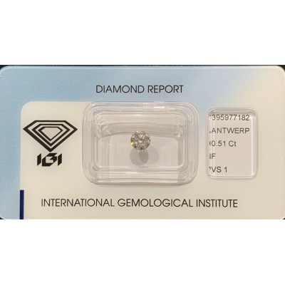 Diamant Rond 0,51ct F - VS1
