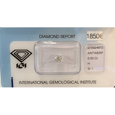 Diamant Rond 0,50ct H - SI1