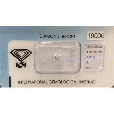 Diamant Rond 0,50ct G - SI1