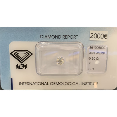 Diamant Rond 0,50ct F - SI1