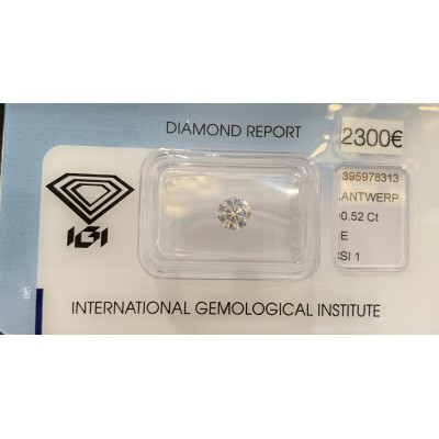 Diamant Rond 0,52ct E - SI1
