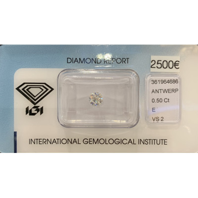Diamant Rond 0,50ct E - VS2