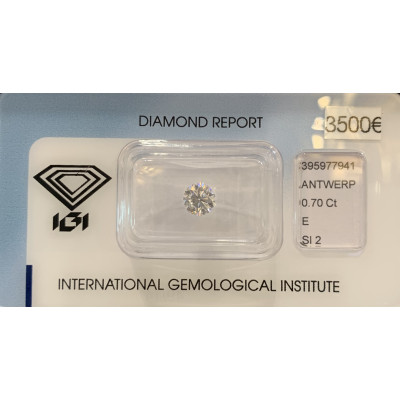 Diamant Rond 0,70ct E - SI2