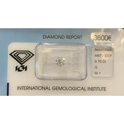 Diamant Rond 0,70ct G - SI1