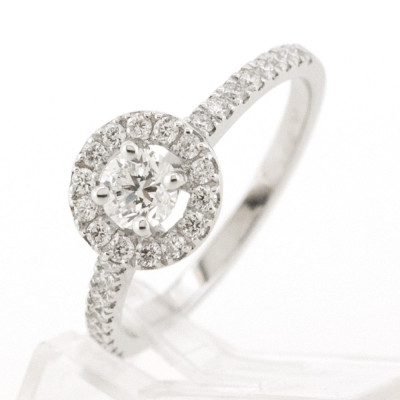 Solitaire or et diamants Pauline