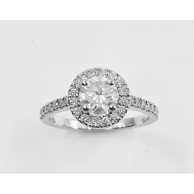 Solitaire entourage rond