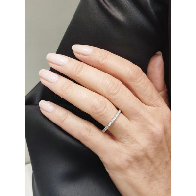 Alliance Femme or et diamants Romane