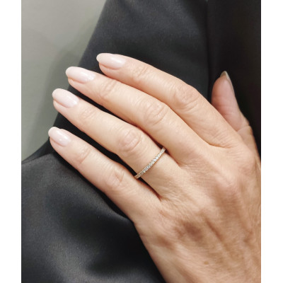 Alliance Femme or et diamants Romane